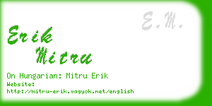 erik mitru business card